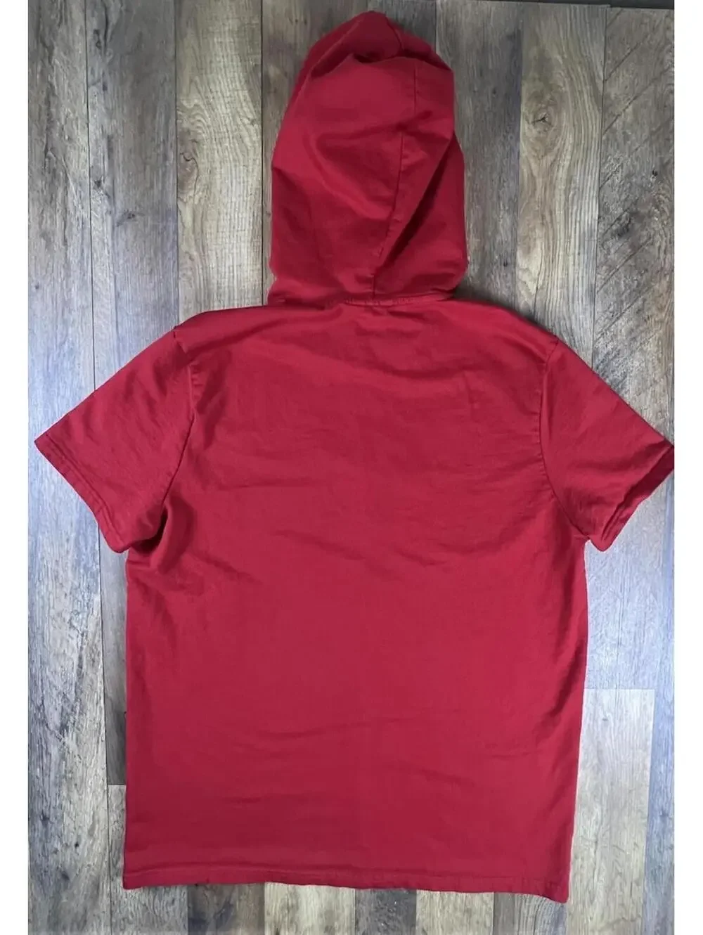 Guess Jeans Y2K Short Sleeve Tee T-shirt Hoodie Red Script XXL Men Guess LA - Picture 5 of 8